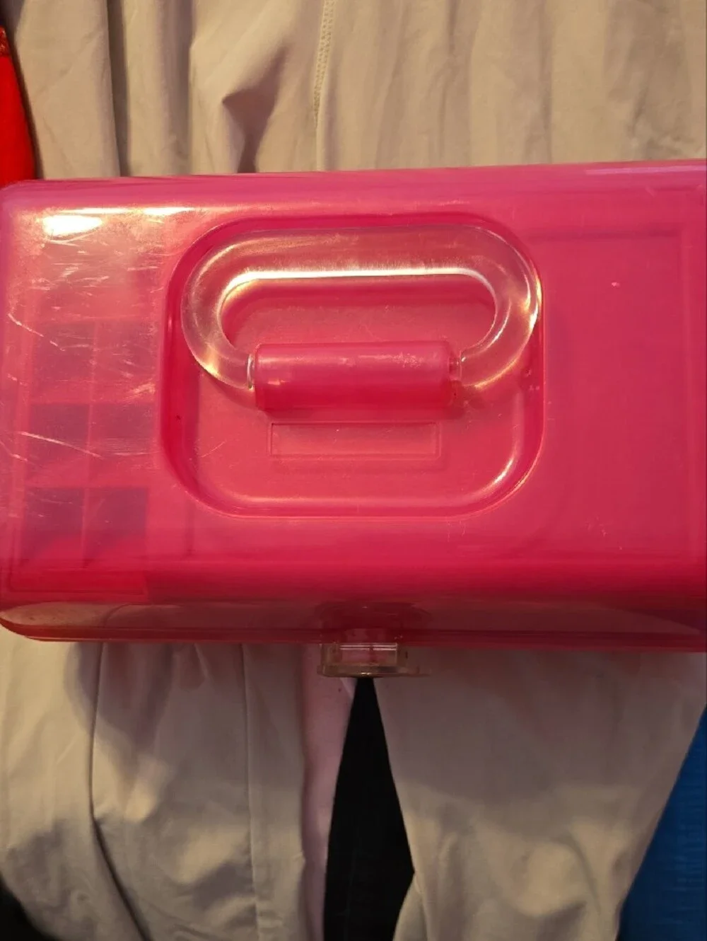Caboodles Hot Pink Makeup Case with Iridescent Snap